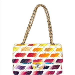 CHANEL LIMITED Edition Colorama Watercolor Quilted Canvas Single Flap Bag